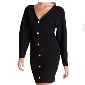 Embellished button up dress